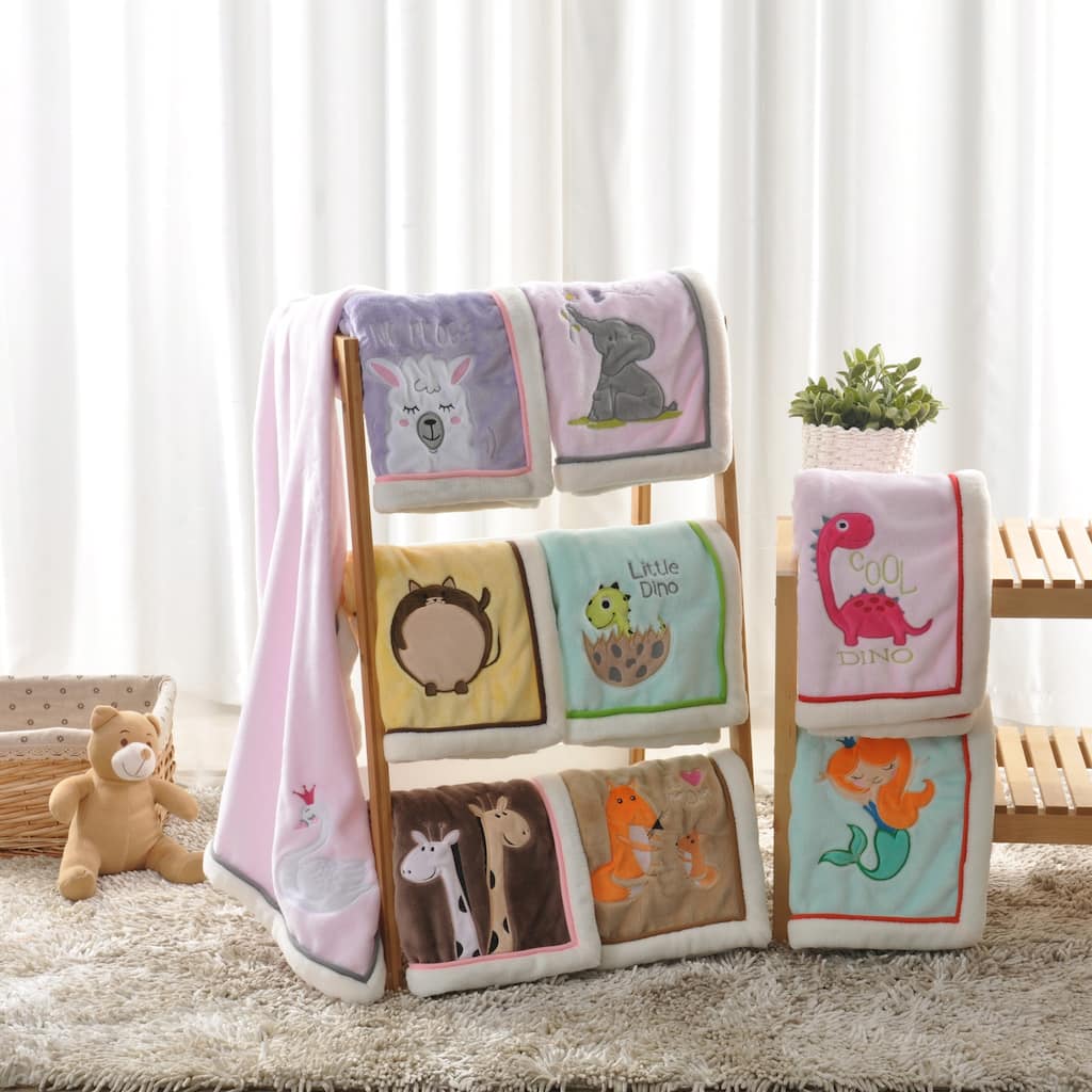 BOON Super Cute Cartoon Flannel Fleece Ultra Soft Baby Throw Blanket