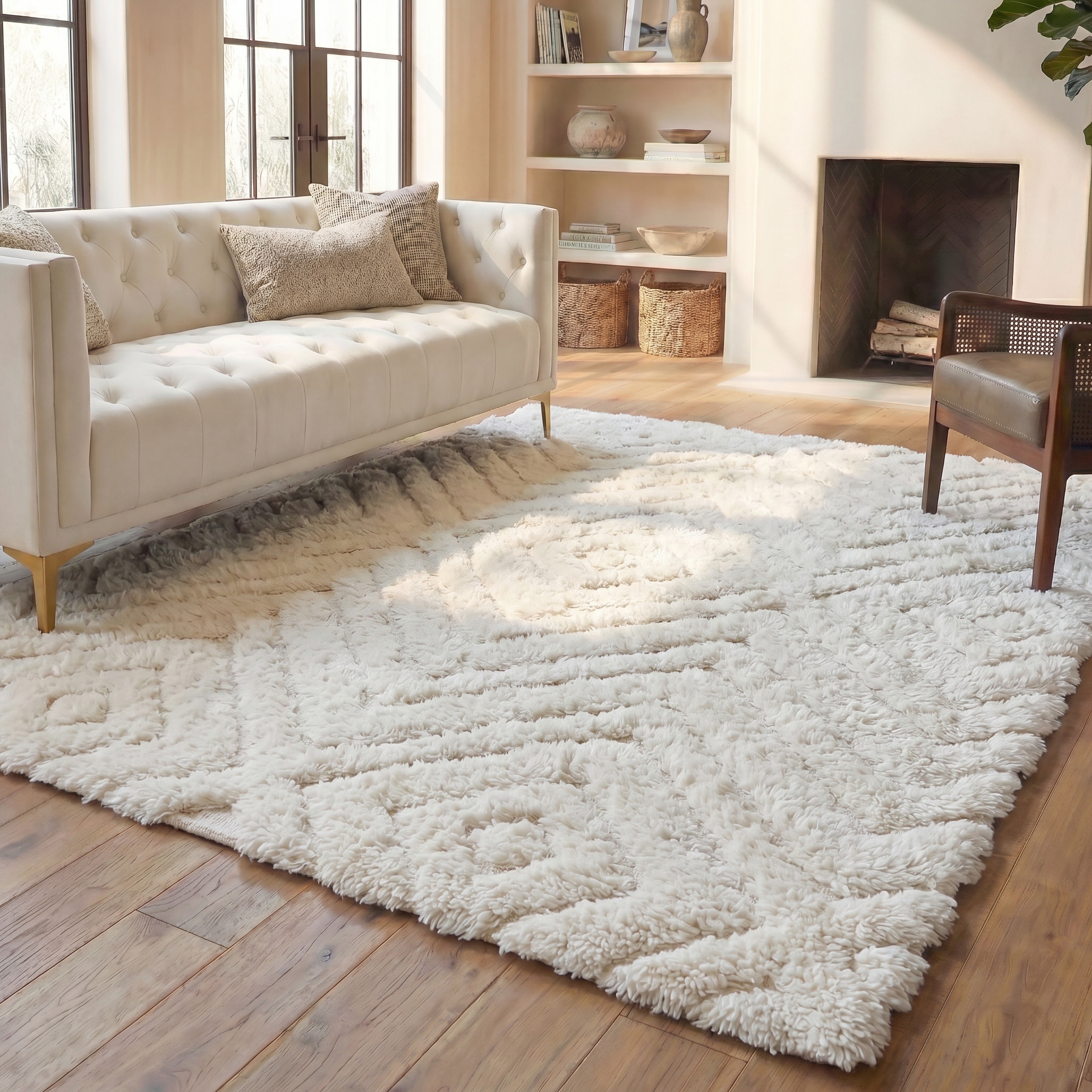 SAFAVIEH Handmade Casablanca Cove Shag Wool Rug