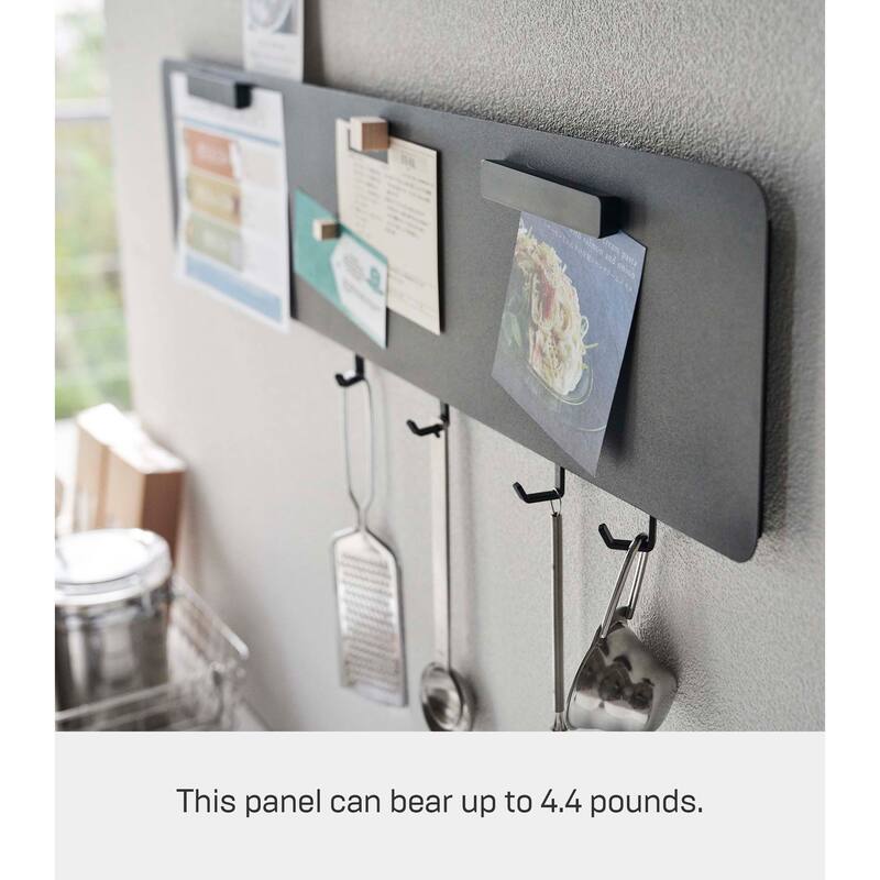 Yamazaki Home Wall-Mounted Magnet Board, Steel, Holds 4.4 lbs - L 0.6 x W 27.6 x H 5.9 inches