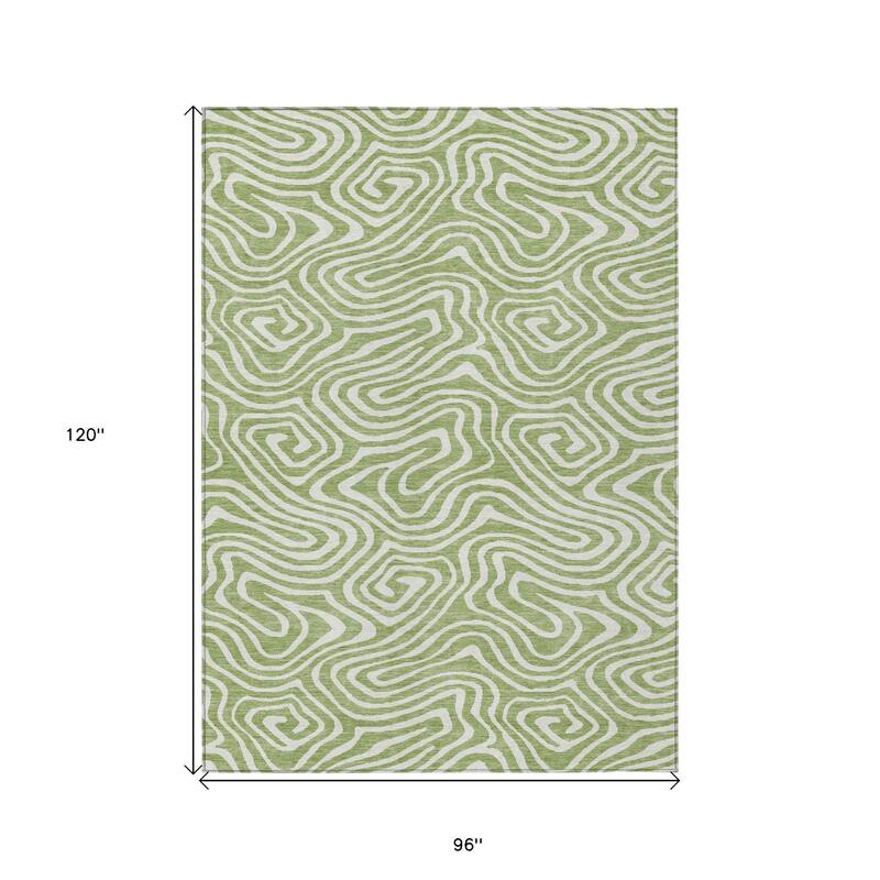 HomeRoots Abstract Transitional Rectangle Outdoor Rug