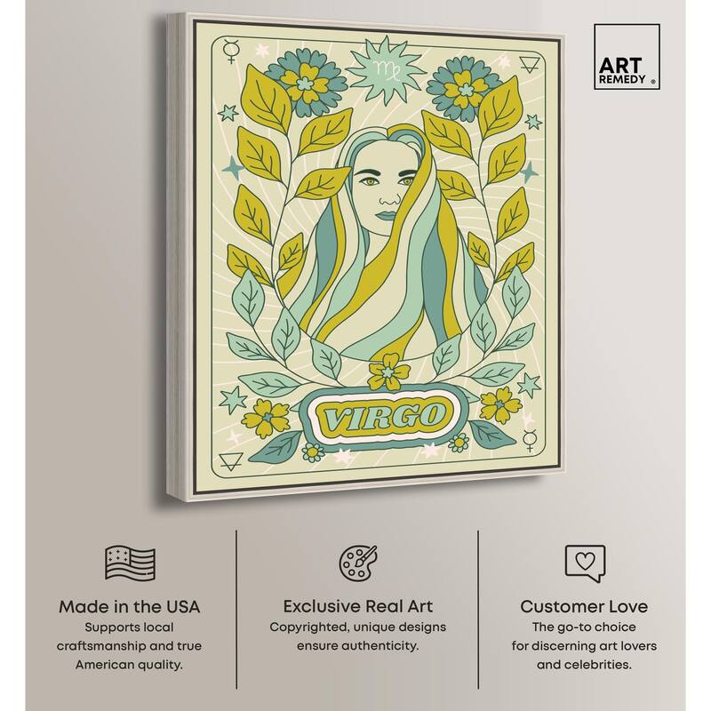 Virgo Stars Card Canvas by Art Remedy