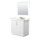 Option White / Giotto Quartz Top / Satin Bronze Hardware