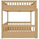 preview thumbnail 13 of 11, Wooden Bunk Bed with Ladder, Guardrails, and Detachable Design for Kids or Guest Room
