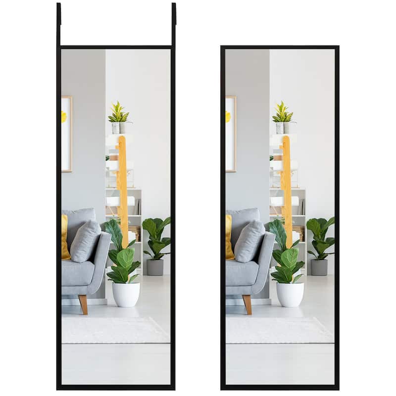 Costway Door Wall Mounted Mirror Full Length Hanging Mirror Bedroom - See Details