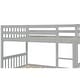 preview thumbnail 52 of 70, Twin Over Twin Rubber Wood Bunk Bed with Trundle, Convertible into 2 Twin Size Beds,with Ladder and Safety Guardrails
