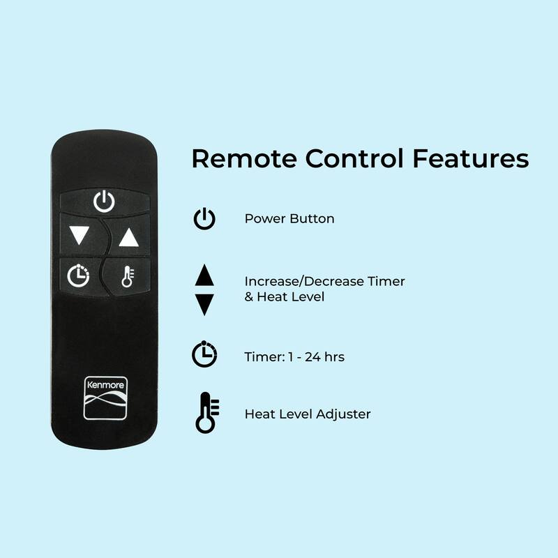 Kenmore Wall Mounted Electric Patio Heater with Remote