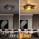 preview thumbnail 12 of 49, 2-Light Black Farmhouse Flush Mount Ceiling Light-2 Pack