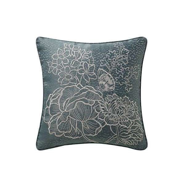 Rose Tree Clarissa Embroidered Throw Pillow Overstock 31291651
