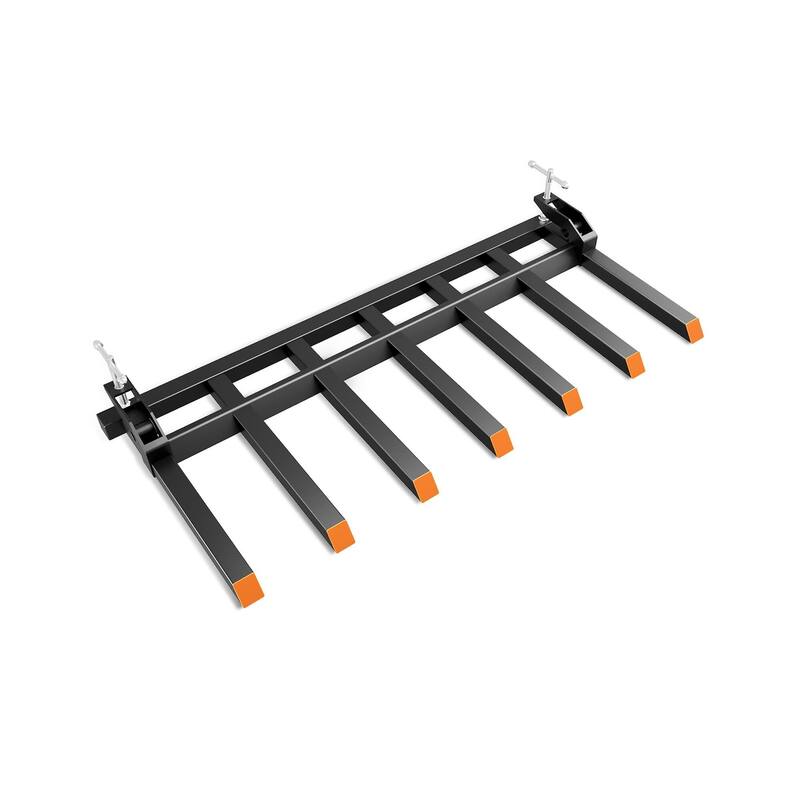 Clamp on Debris Forks Heavy Duty, Compatible with 72" Loader Buckets Skid Steers Tractors