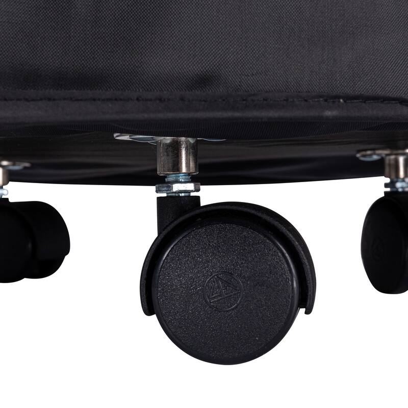 Household Essentials Rolling Pop Up Hamper with Shoulder Strap and Removable Wheels