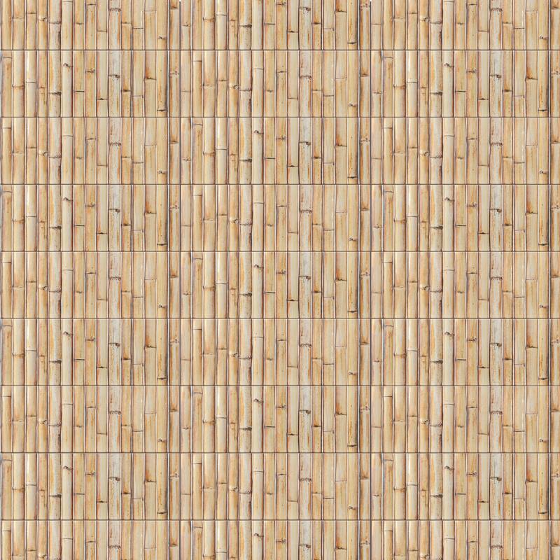 Merola Tile Bamboo Haven Tiki Cream 5-7/8" x 11-7/8" Fluted Ceramic Wall Tile