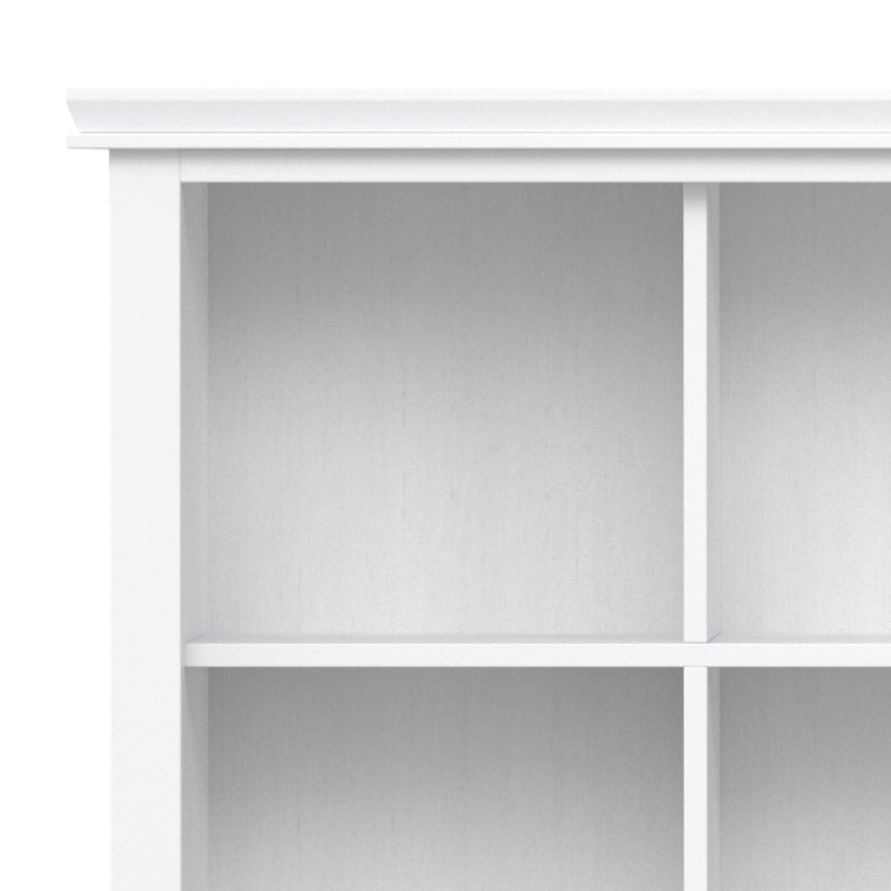 WYNDENHALL Stratford SOLID WOOD 48x57 inch Transitional 12 Cube Storage - 57"w x 15.75"d x 48"h