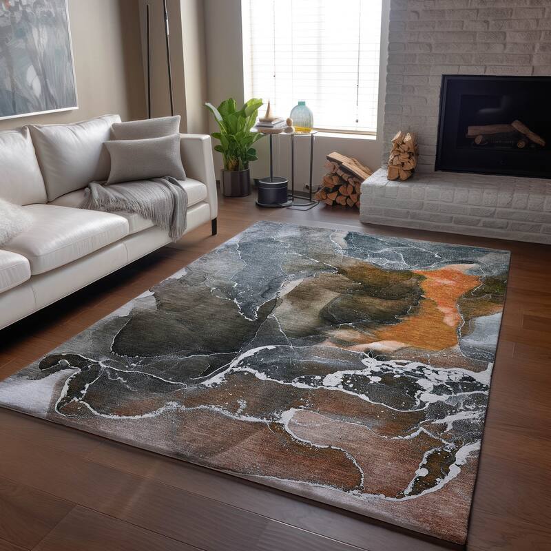 Premium Washable Super Soft Abstract Contemporary Mayfield Rug