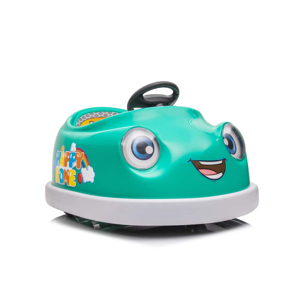 Cartoon Bumper Car with Light Strip, Electric Car for Kids with Bluetooth, Remote Control Electric Vehicle with Play Modes