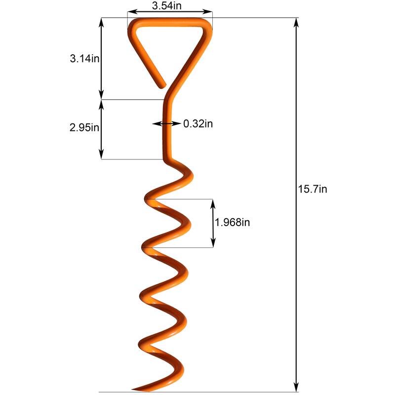 Tradesparker Heavy Duty Trampoline Stakes，Steel Corkscrew Anchors for Canopies