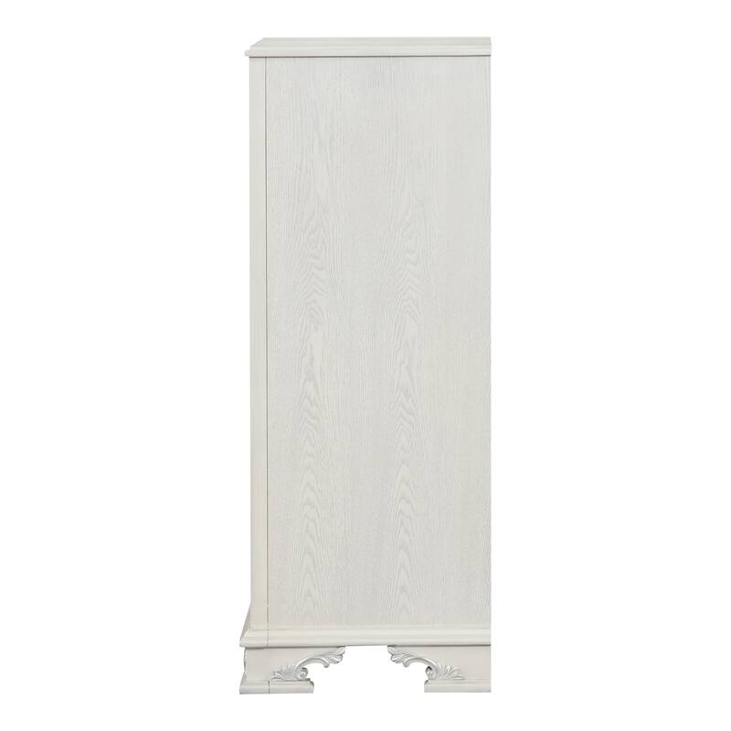 Furniture of America Fornan Traditional Cream White Solid Wood 5-Drawer Chest
