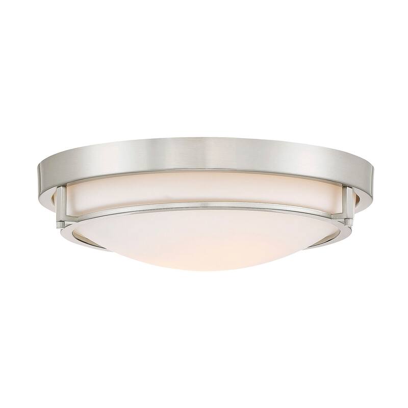 Bellevue 2 Light 13" Wide Flush Mount Bowl Ceiling Fixture - Brushed Nickel
