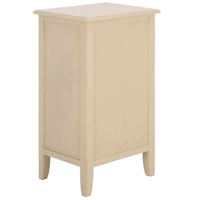 SAFAVIEH Helma Distressed Black Drawer Storage Side Table - 15" x 11.8" x 27.6" - 15"W x 12"D x 26"H