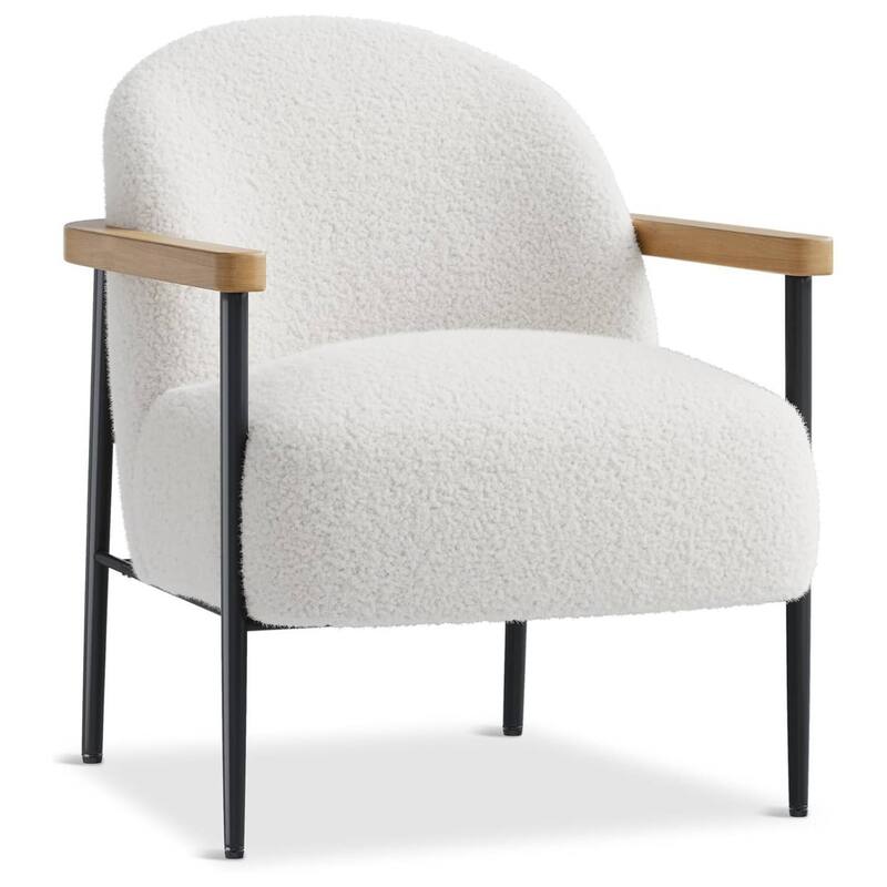 Modern Comfy Accent Chair for Living Room, Bedroom, and Office - White