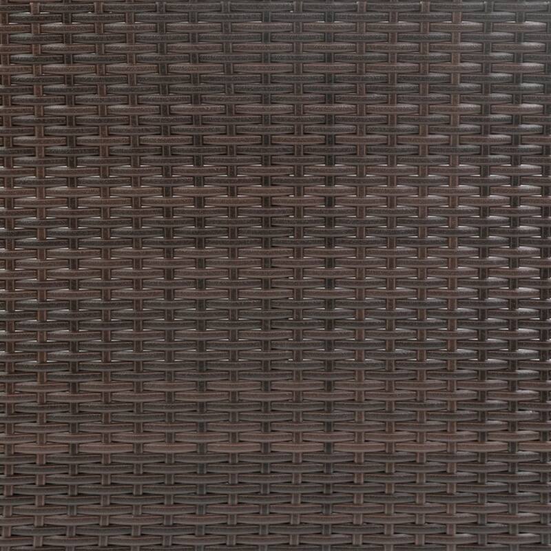 Indoor/Outdoor Wicker Rattan Patio Bar Counter Table with Two Shelves