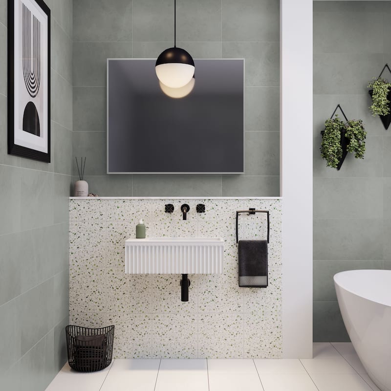 Limoges 24" Rectangle Wall-Mount Bathroom Sink In Matte White - 11.8" x 23.75" 7.85"