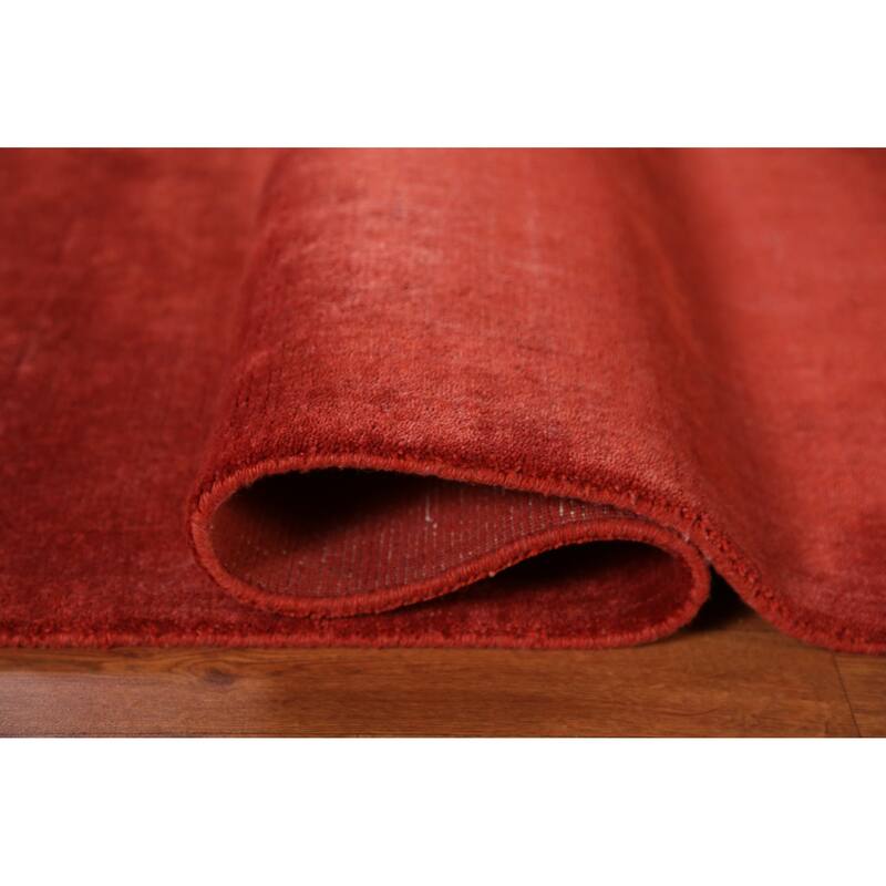 Hand Knotted Oriental 100% Wool Carpet Tribal Animal Pictorial Oranges & Rust Gabbeh Area Rug - 7' 7'' X 5' 3''