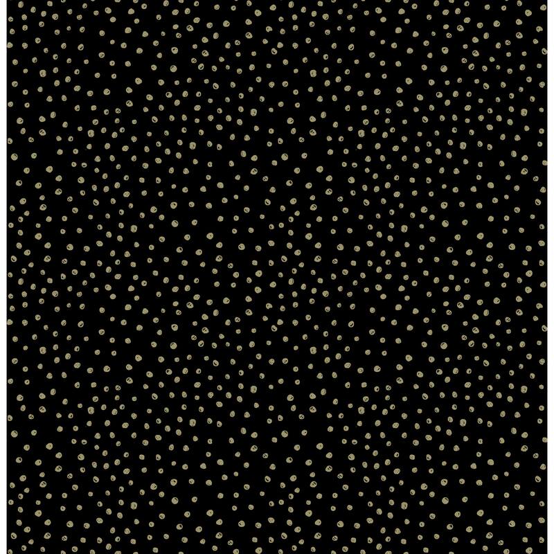 A-Street Prints Cassie Gold Petite Polka Wallpaper