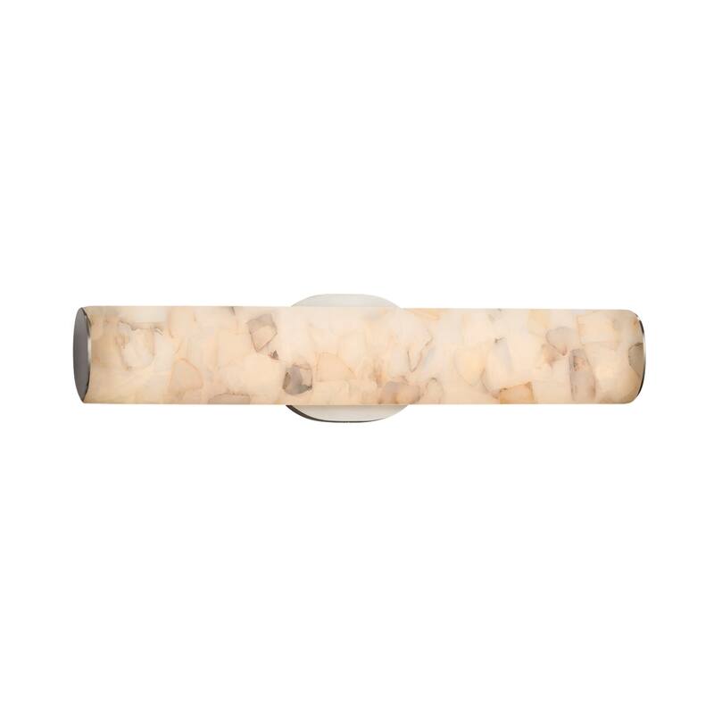 Justice Design Alabaster Rocks Eliptical Brushed Nickel Wall/ Bath Bar - Silver