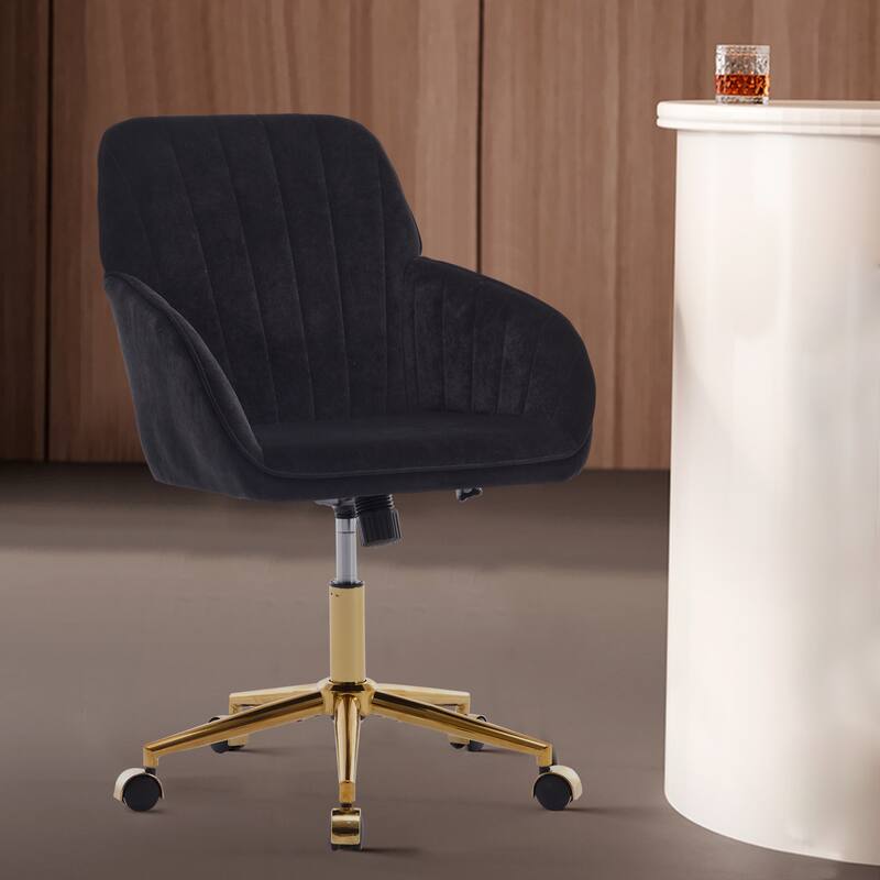 Modern Upholstered Swivel Office Chair