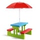 preview thumbnail 2 of 20, Costway Honeyjoy Kids Picnic Table Set with Removable Umbrella Indoor - See details Green