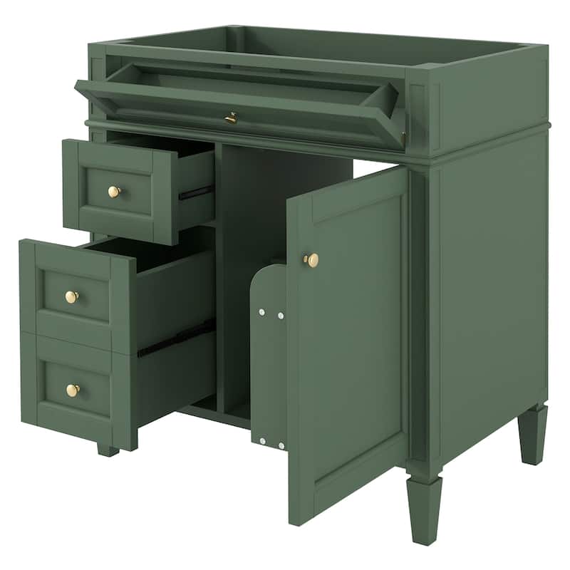 29" Bathroom Vanity with 2 Drawers and Tip-out Drawer (No Sink)
