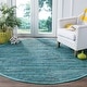 preview thumbnail 55 of 82, SAFAVIEH Handmade Rag Rug Bookem Casual Stripe Cotton Rug with Fringe 4' Round - Turquoise/Multi - Round