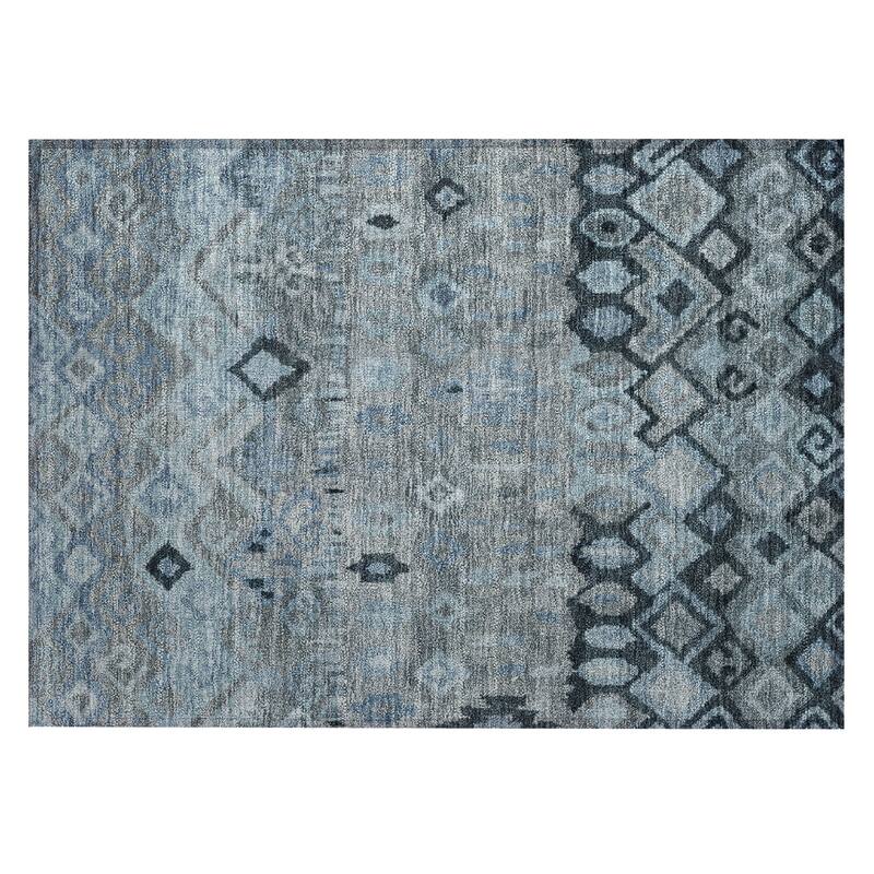 Machine Washable Indoor/ Outdoor Boho Moroccan Chantille Rug