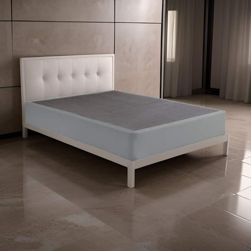 Dio 9 Inch Twin Folding Mattress Foundation Base, Polyester, Metal Frame