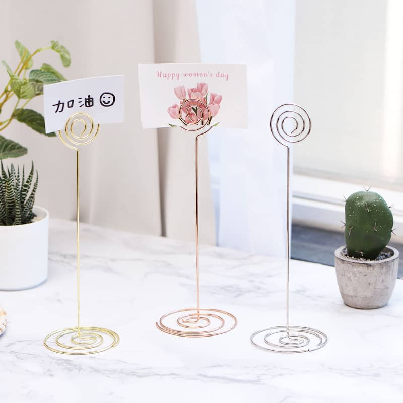 12pcs Table Number Holders 85mm Tall 40mm Base Width Circle