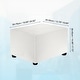 preview thumbnail 2 of 55, Stretch Foot Stool Cover Rectangular Square Foot Stool Slipcover White - 19.69"-29.92"
