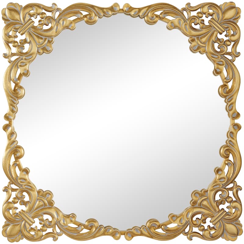 Metal Scroll Ornate Baroque Floor or Wall Mirror - Gold - Various Sizes and Shapes - Roche River Decor