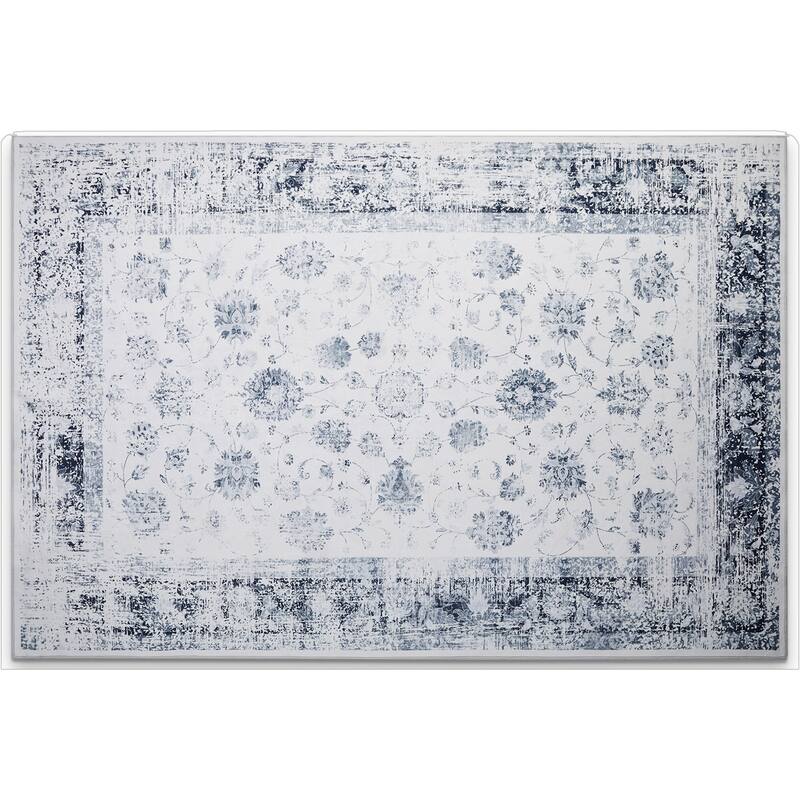 HomeRoots Tropical Floral Casual Rectangle Area Rug - 3' X 5'