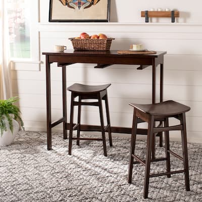 SAFAVIEH Colbie 3 Piece Pub Set - Espresso - 42.1" x 17.7" x 36.2" - 42.1" x 17.7" x 36.2"