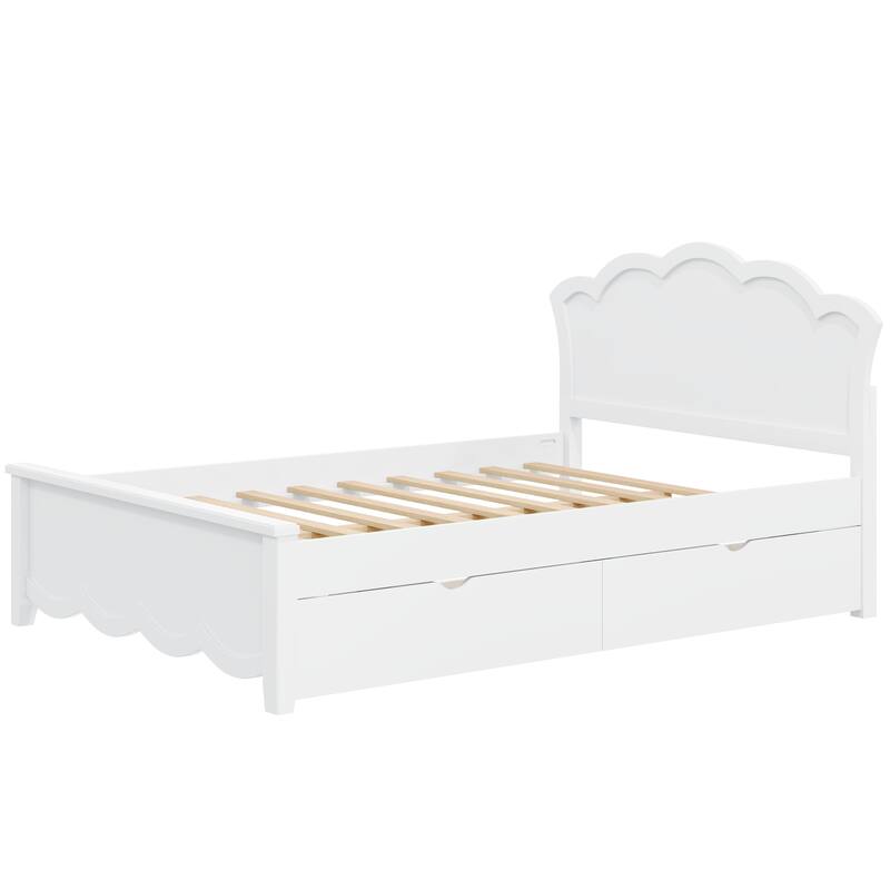 Platform Bed with Dual Underbed Drawers by Harper&Bright Designs