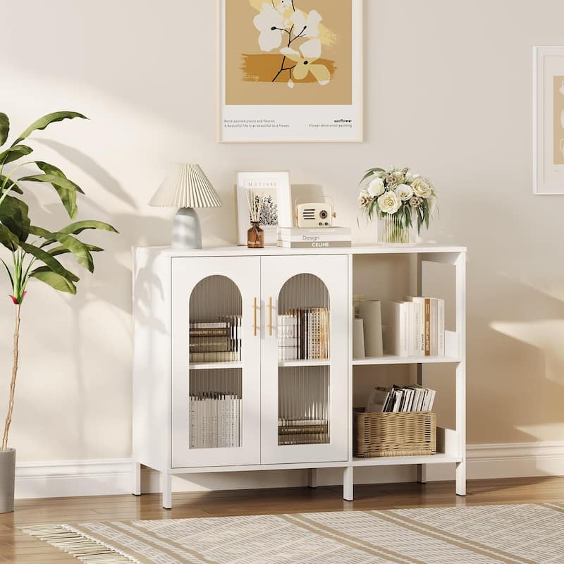 Sideboard Buffet Cabinet with Storage 39.4''
