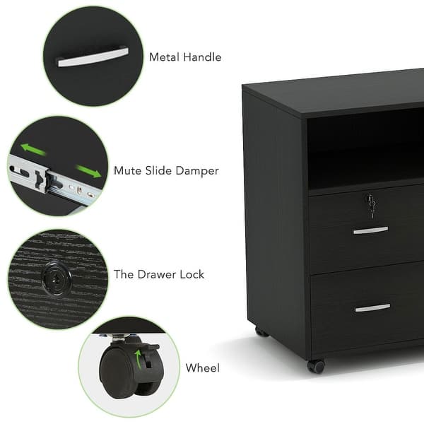 Shop Mobile Lateral Filing Cabinet With Locks And Wheels Overstock 30537383