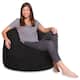 Kids Bean Bag Chair, Big Comfy Chair - Machine Washable Cover - 48 Inch Extra Large - Soft Faux Rabbit Fur - Black