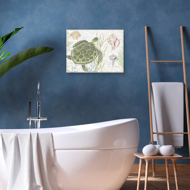 Shoreline Turtle by Susan Winget Canvas Art Print