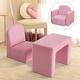 preview thumbnail 10 of 11, 2-in-1 Multifunctional Kids Sofa Convertible Table and Chair Set for 3 years old Boys Girls