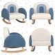 preview thumbnail 10 of 16, Costway Kids Rocking Chair Children Armchair Velvet Upholstered Sofa - 20'' x 19.5'' x 20''