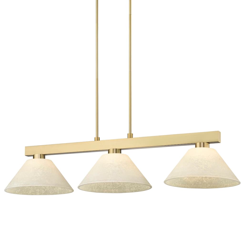 Z-Lite 152-AGM14 Cobalt 3 Light 50" Wide Linear Pendant with Golden