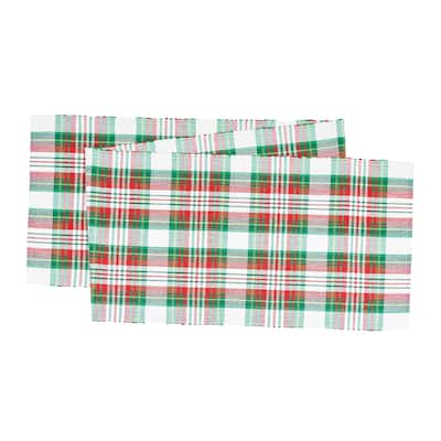 Carter Christmas Red and Green Plaid Table Runner