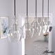 preview thumbnail 1 of 12, Hunter Maple Park 5 Light Linear Cluster Ceiling Light - Kitchen Island, Dining room, Modern Farmhouse, Contemporary - 42" Brushed Nickel-Clear Glass