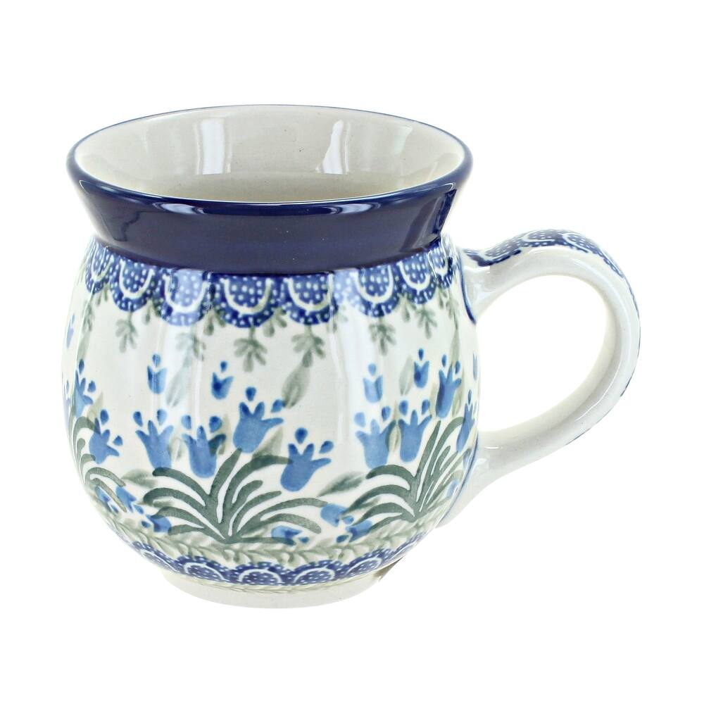 Blue Rose Polish Pottery Ceramika Artystyczna Bubble Mug